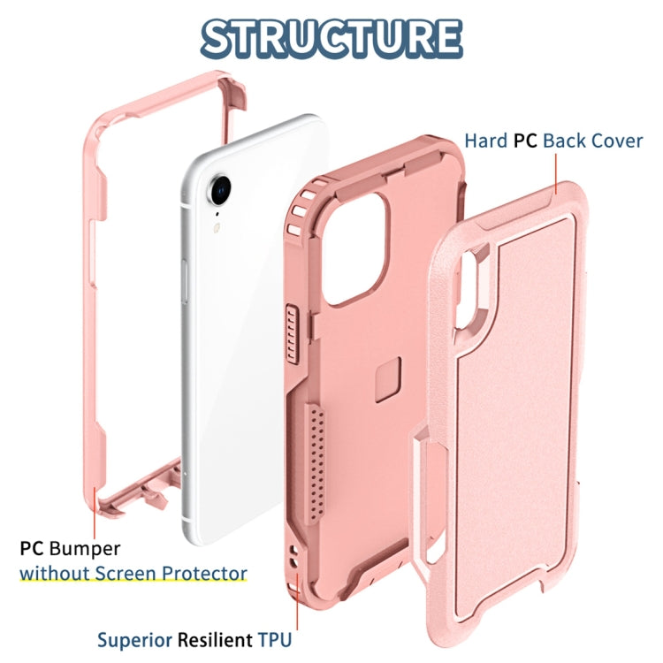 For iPhone XR 3 in 1 PC + TPU Shockproof Phone Case