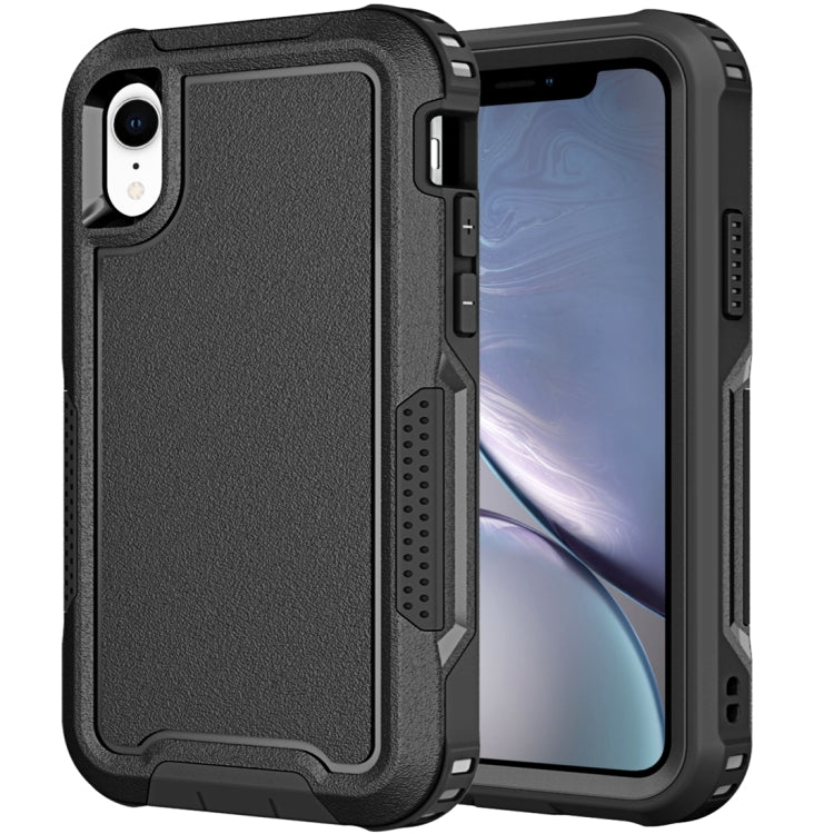 For iPhone XR 3 in 1 PC + TPU Shockproof Phone Case