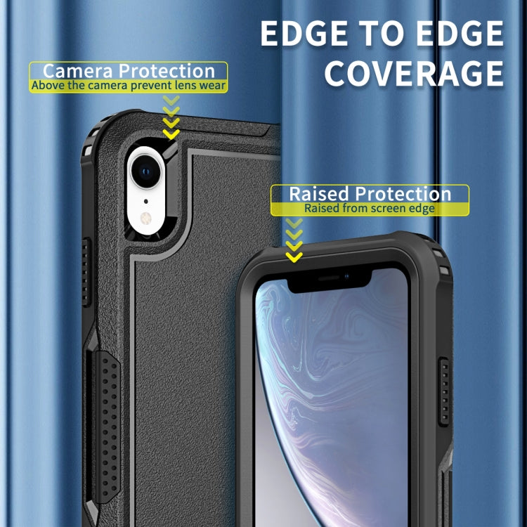 For iPhone XR 3 in 1 PC + TPU Shockproof Phone Case
