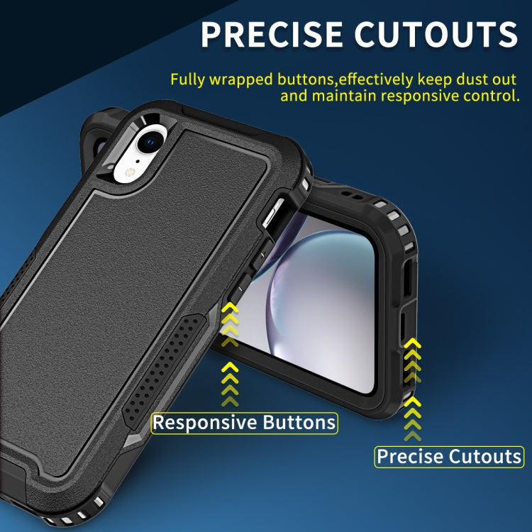 For iPhone XR 3 in 1 PC + TPU Shockproof Phone Case