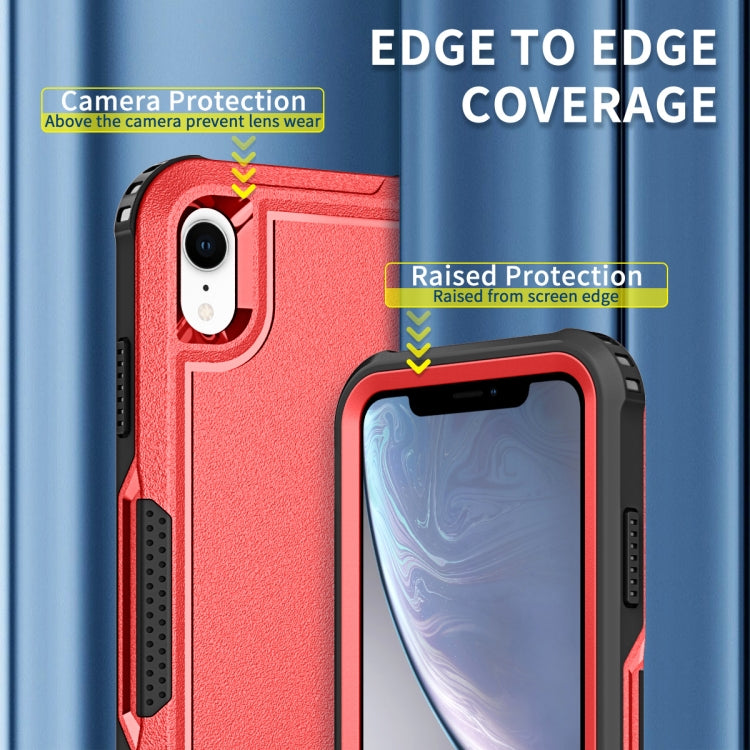 For iPhone XR 3 in 1 PC + TPU Shockproof Phone Case