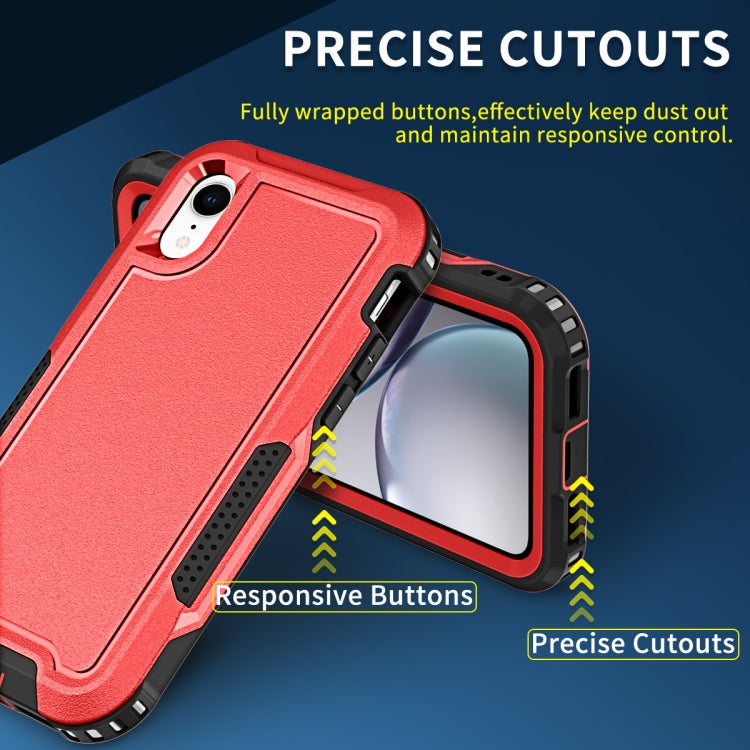 For iPhone XR 3 in 1 PC + TPU Shockproof Phone Case