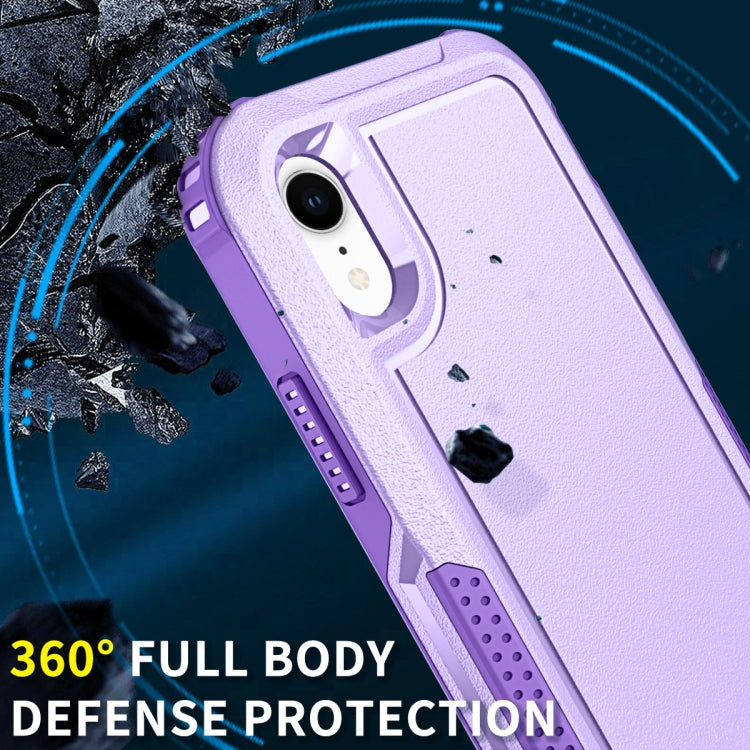 For iPhone XR 3 in 1 PC + TPU Shockproof Phone Case