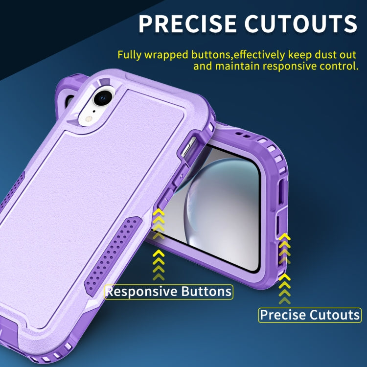 For iPhone XR 3 in 1 PC + TPU Shockproof Phone Case