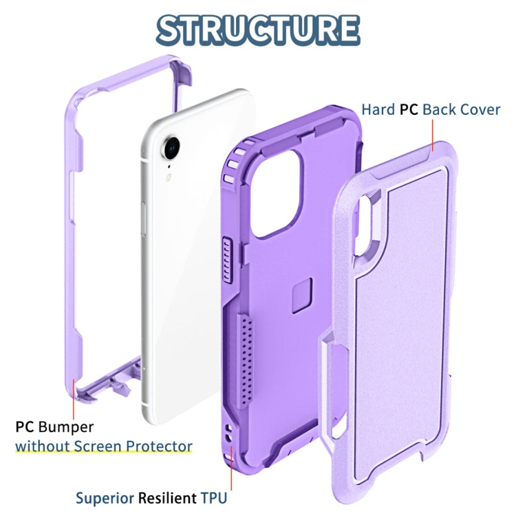 For iPhone XR 3 in 1 PC + TPU Shockproof Phone Case