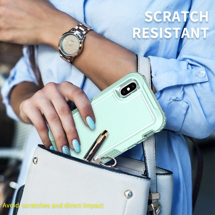 For iPhone XS Max 3 in 1 PC + TPU Shockproof Phone Case