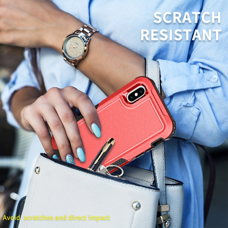 For iPhone XS Max 3 in 1 PC + TPU Shockproof Phone Case