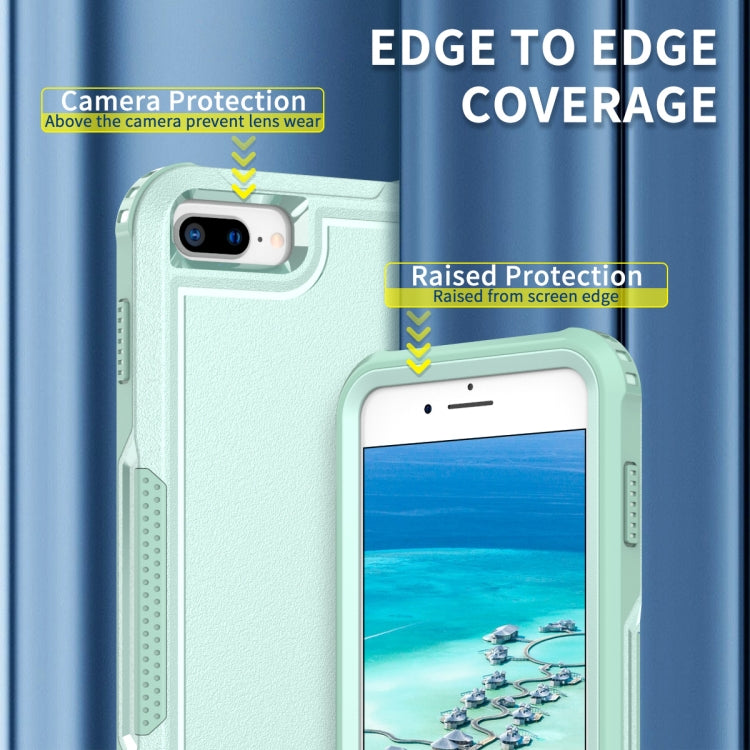 For iPhone 6 Plus / 7 Plus / 8 Plus 3 in 1 PC + TPU Shockproof Phone Case