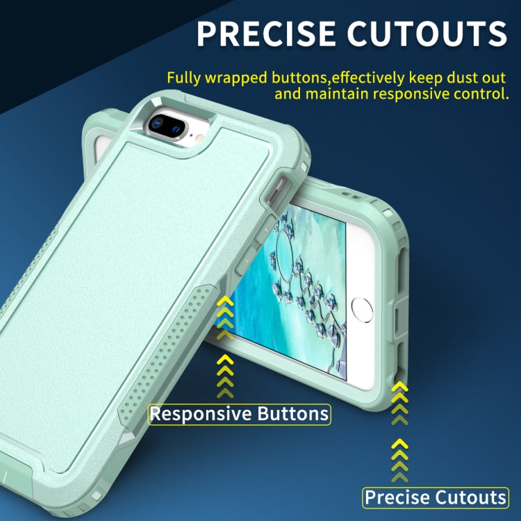 For iPhone 6 Plus / 7 Plus / 8 Plus 3 in 1 PC + TPU Shockproof Phone Case