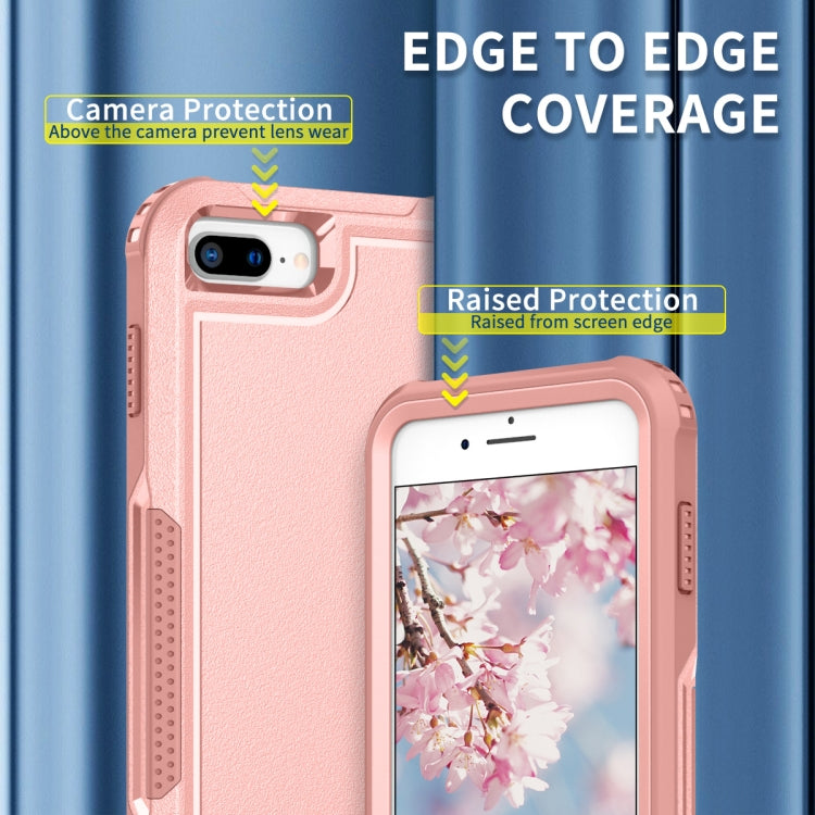 For iPhone 6 Plus / 7 Plus / 8 Plus 3 in 1 PC + TPU Shockproof Phone Case