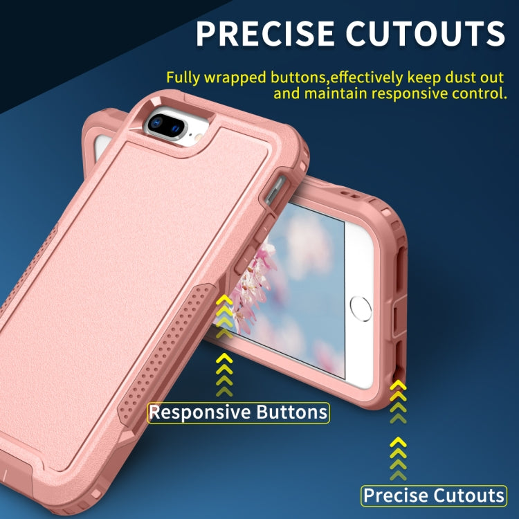 For iPhone 6 Plus / 7 Plus / 8 Plus 3 in 1 PC + TPU Shockproof Phone Case