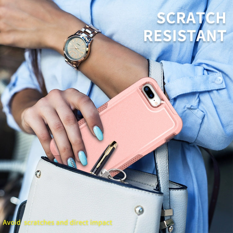 For iPhone 6 Plus / 7 Plus / 8 Plus 3 in 1 PC + TPU Shockproof Phone Case