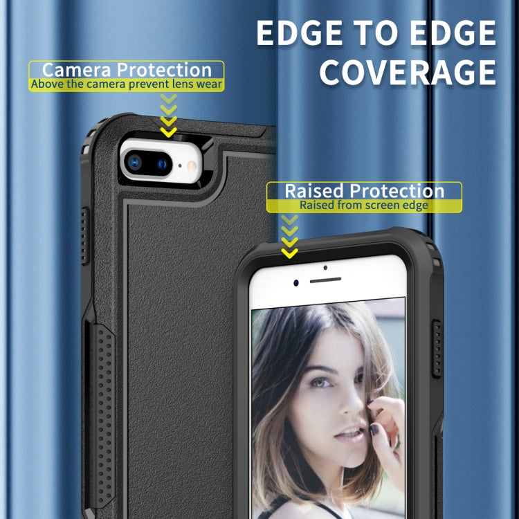 For iPhone 6 Plus / 7 Plus / 8 Plus 3 in 1 PC + TPU Shockproof Phone Case