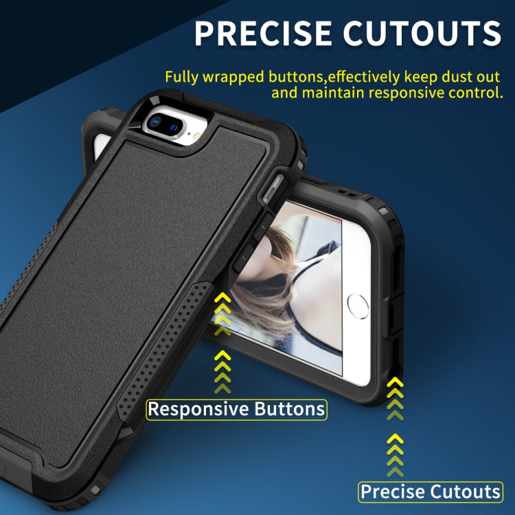 For iPhone 6 Plus / 7 Plus / 8 Plus 3 in 1 PC + TPU Shockproof Phone Case