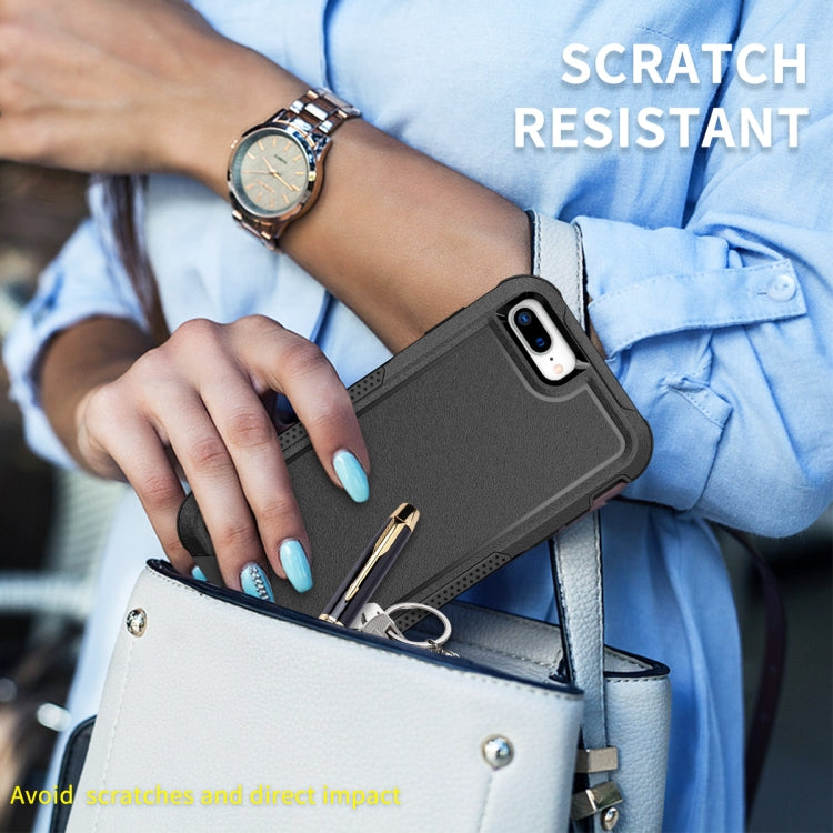 For iPhone 6 Plus / 7 Plus / 8 Plus 3 in 1 PC + TPU Shockproof Phone Case