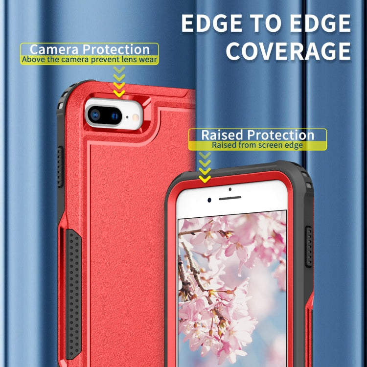 For iPhone 6 Plus / 7 Plus / 8 Plus 3 in 1 PC + TPU Shockproof Phone Case