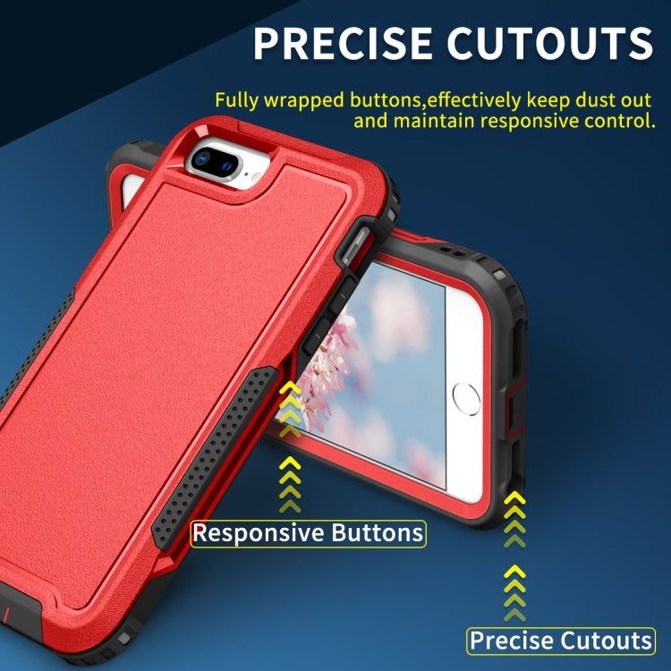 For iPhone 6 Plus / 7 Plus / 8 Plus 3 in 1 PC + TPU Shockproof Phone Case