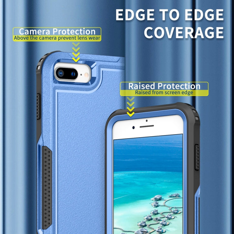 For iPhone 6 Plus / 7 Plus / 8 Plus 3 in 1 PC + TPU Shockproof Phone Case