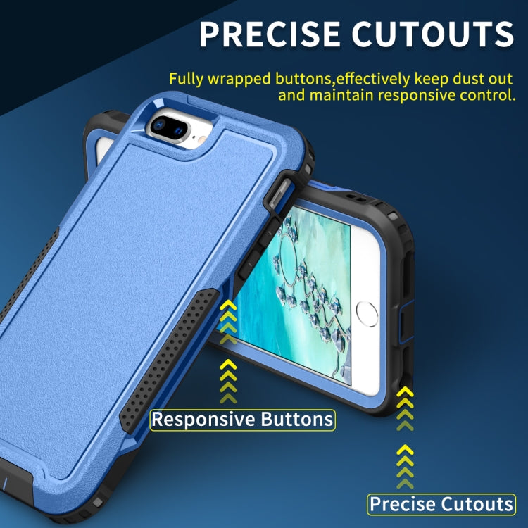 For iPhone 6 Plus / 7 Plus / 8 Plus 3 in 1 PC + TPU Shockproof Phone Case