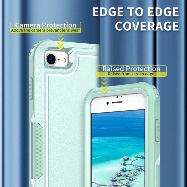 For iPhone 6 / 7 / 8 / SE 2020 3 in 1 PC + TPU Shockproof Phone Case