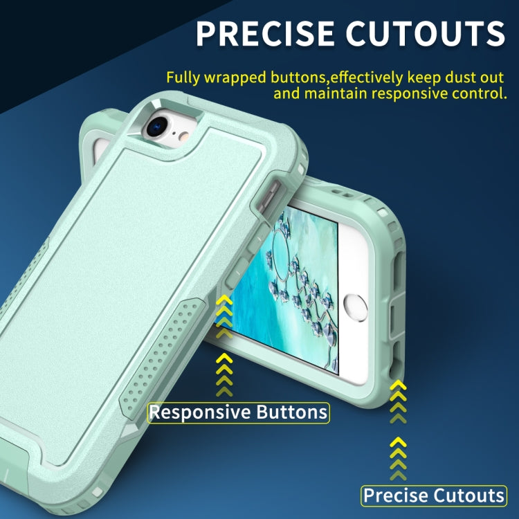 For iPhone 6 / 7 / 8 / SE 2020 3 in 1 PC + TPU Shockproof Phone Case