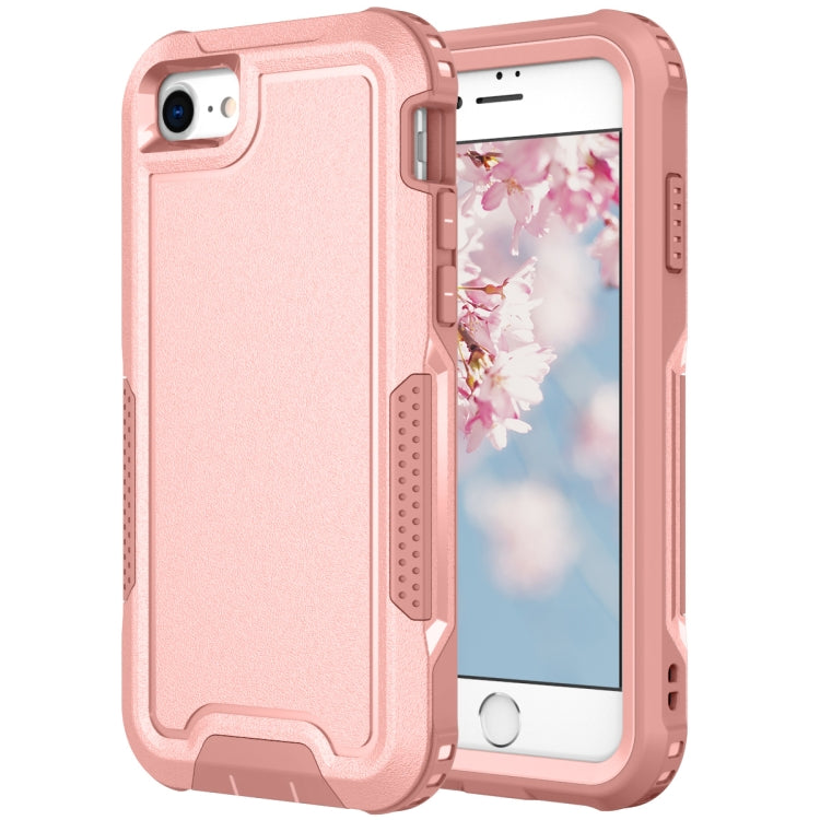 For iPhone 6 / 7 / 8 / SE 2020 3 in 1 PC + TPU Shockproof Phone Case
