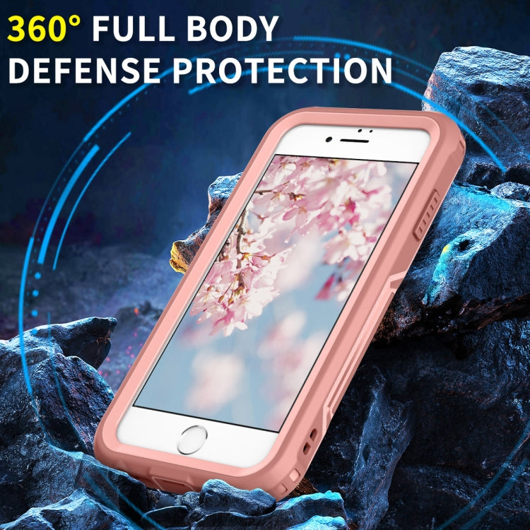 For iPhone 6 / 7 / 8 / SE 2020 3 in 1 PC + TPU Shockproof Phone Case