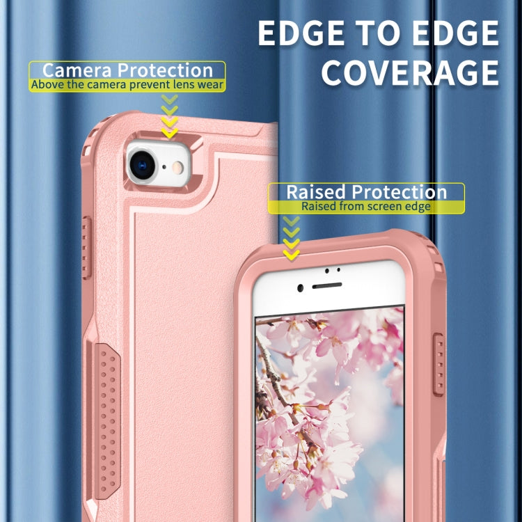For iPhone 6 / 7 / 8 / SE 2020 3 in 1 PC + TPU Shockproof Phone Case