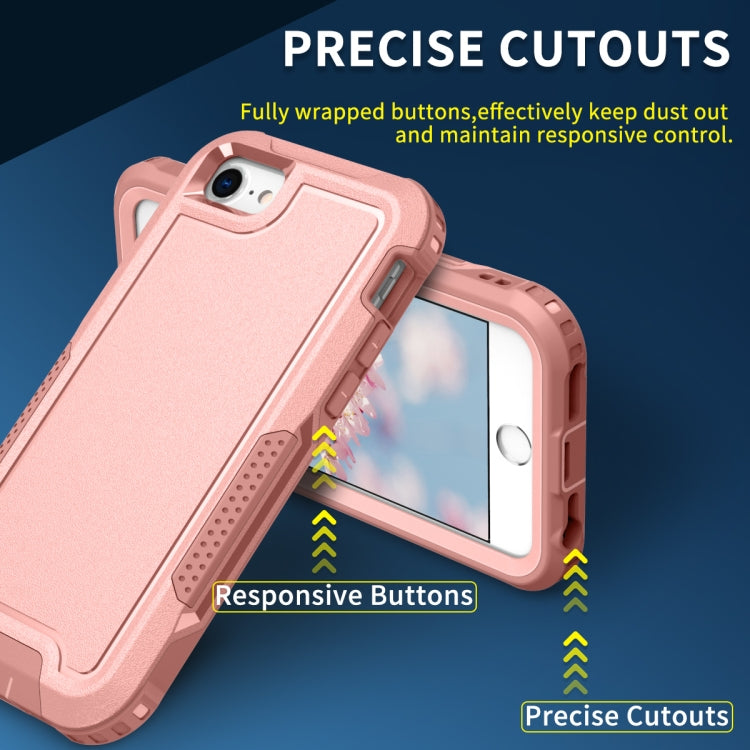 For iPhone 6 / 7 / 8 / SE 2020 3 in 1 PC + TPU Shockproof Phone Case