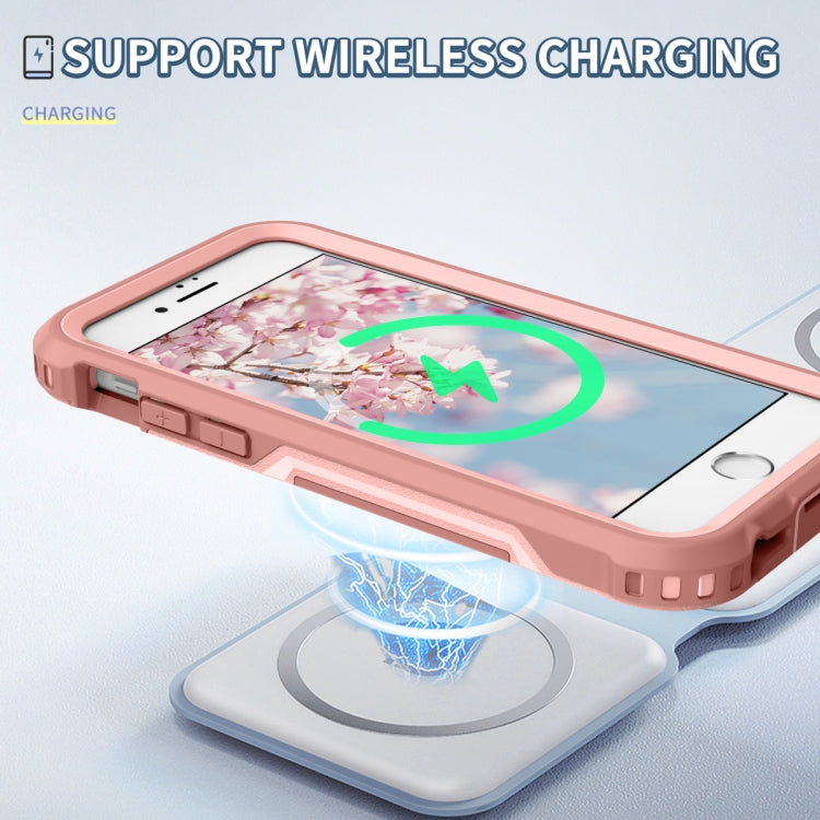 For iPhone 6 / 7 / 8 / SE 2020 3 in 1 PC + TPU Shockproof Phone Case
