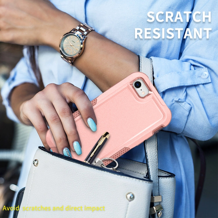For iPhone 6 / 7 / 8 / SE 2020 3 in 1 PC + TPU Shockproof Phone Case