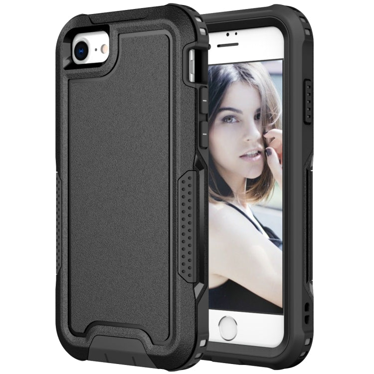 For iPhone 6 / 7 / 8 / SE 2020 3 in 1 PC + TPU Shockproof Phone Case