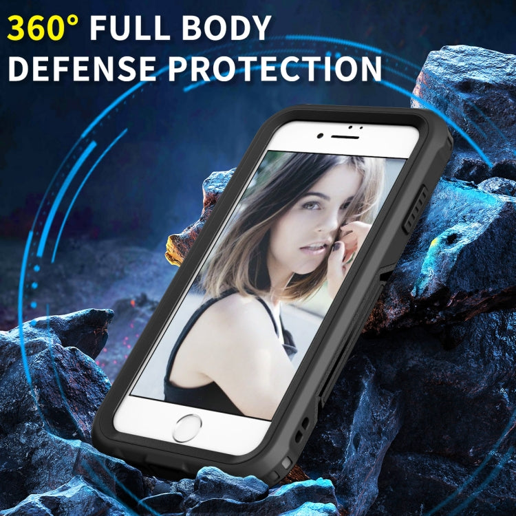 For iPhone 6 / 7 / 8 / SE 2020 3 in 1 PC + TPU Shockproof Phone Case