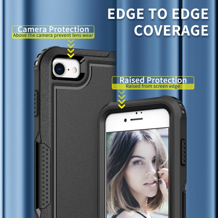 For iPhone 6 / 7 / 8 / SE 2020 3 in 1 PC + TPU Shockproof Phone Case