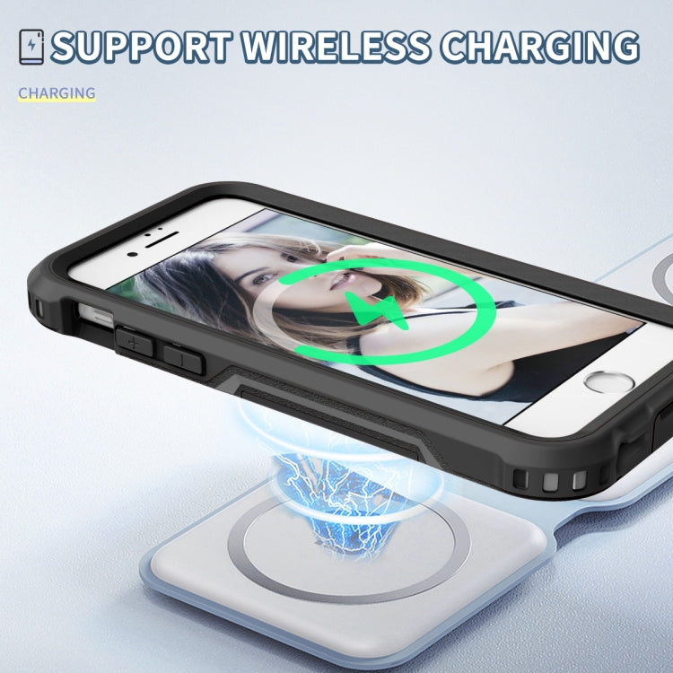 For iPhone 6 / 7 / 8 / SE 2020 3 in 1 PC + TPU Shockproof Phone Case
