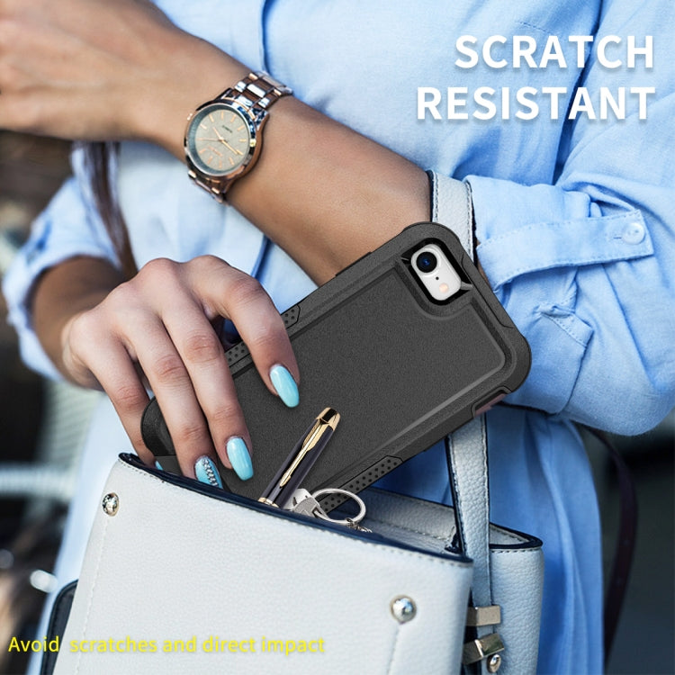 For iPhone 6 / 7 / 8 / SE 2020 3 in 1 PC + TPU Shockproof Phone Case