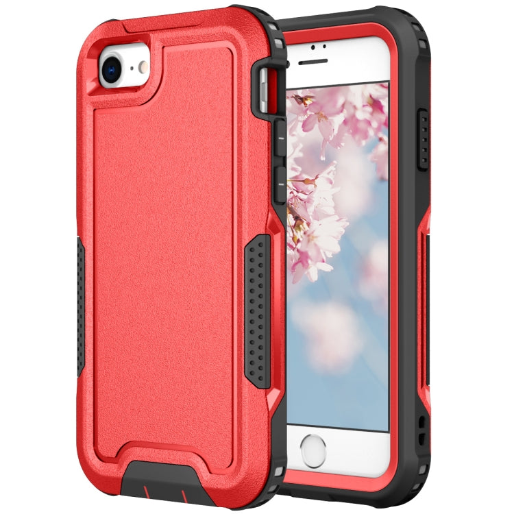 For iPhone 6 / 7 / 8 / SE 2020 3 in 1 PC + TPU Shockproof Phone Case