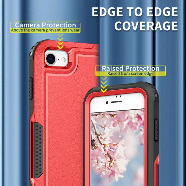 For iPhone 6 / 7 / 8 / SE 2020 3 in 1 PC + TPU Shockproof Phone Case
