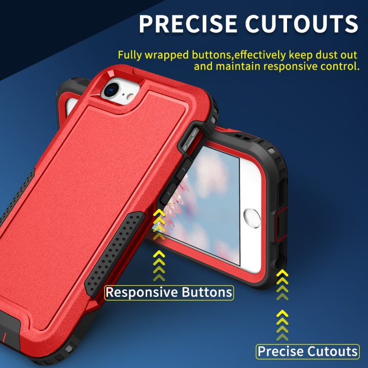 For iPhone 6 / 7 / 8 / SE 2020 3 in 1 PC + TPU Shockproof Phone Case