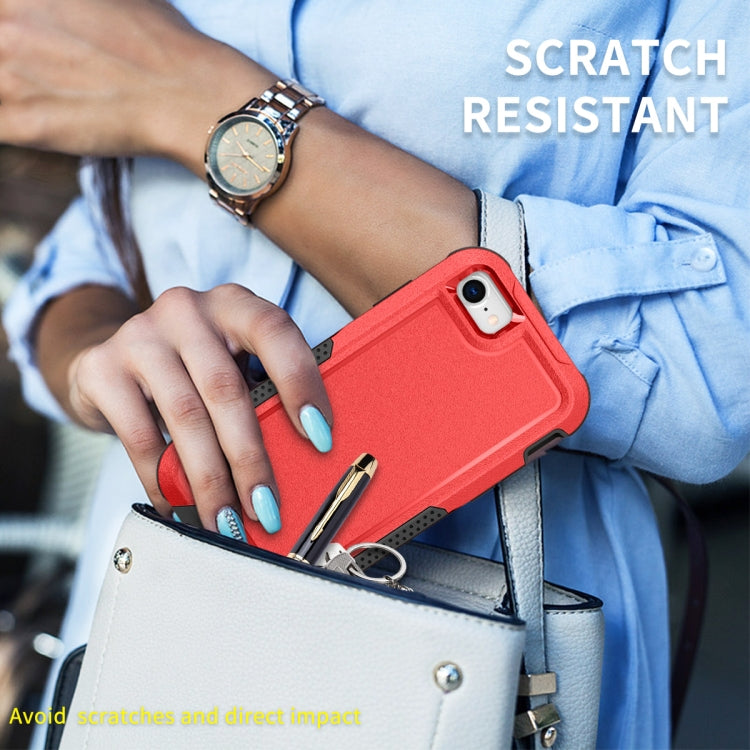 For iPhone 6 / 7 / 8 / SE 2020 3 in 1 PC + TPU Shockproof Phone Case