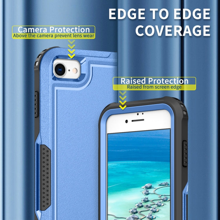 For iPhone 6 / 7 / 8 / SE 2020 3 in 1 PC + TPU Shockproof Phone Case