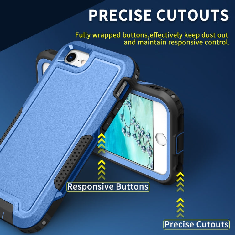 For iPhone 6 / 7 / 8 / SE 2020 3 in 1 PC + TPU Shockproof Phone Case