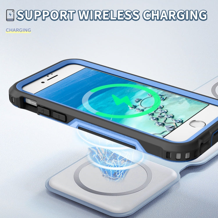 For iPhone 6 / 7 / 8 / SE 2020 3 in 1 PC + TPU Shockproof Phone Case