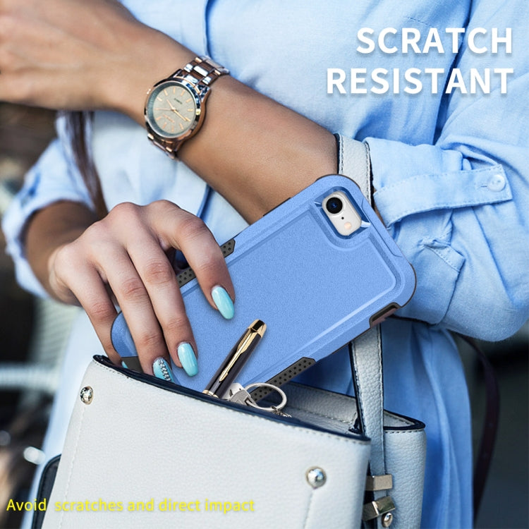 For iPhone 6 / 7 / 8 / SE 2020 3 in 1 PC + TPU Shockproof Phone Case