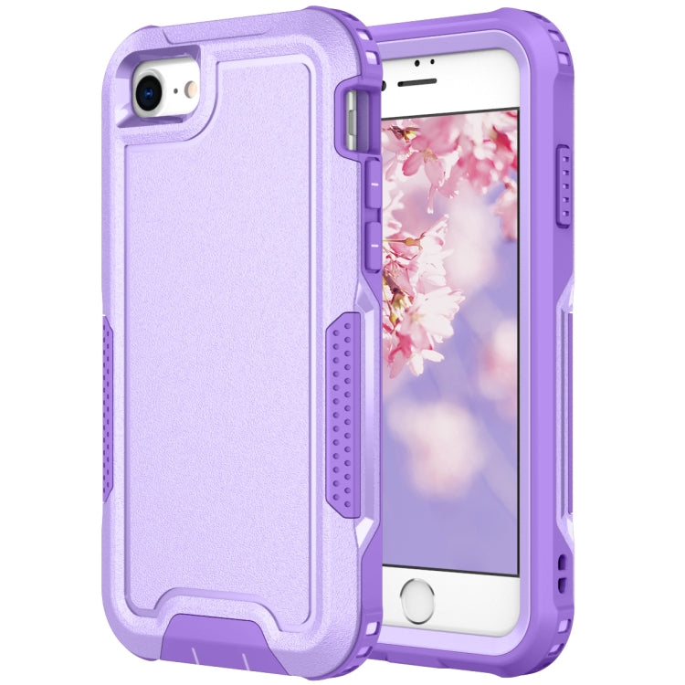 For iPhone 6 / 7 / 8 / SE 2020 3 in 1 PC + TPU Shockproof Phone Case