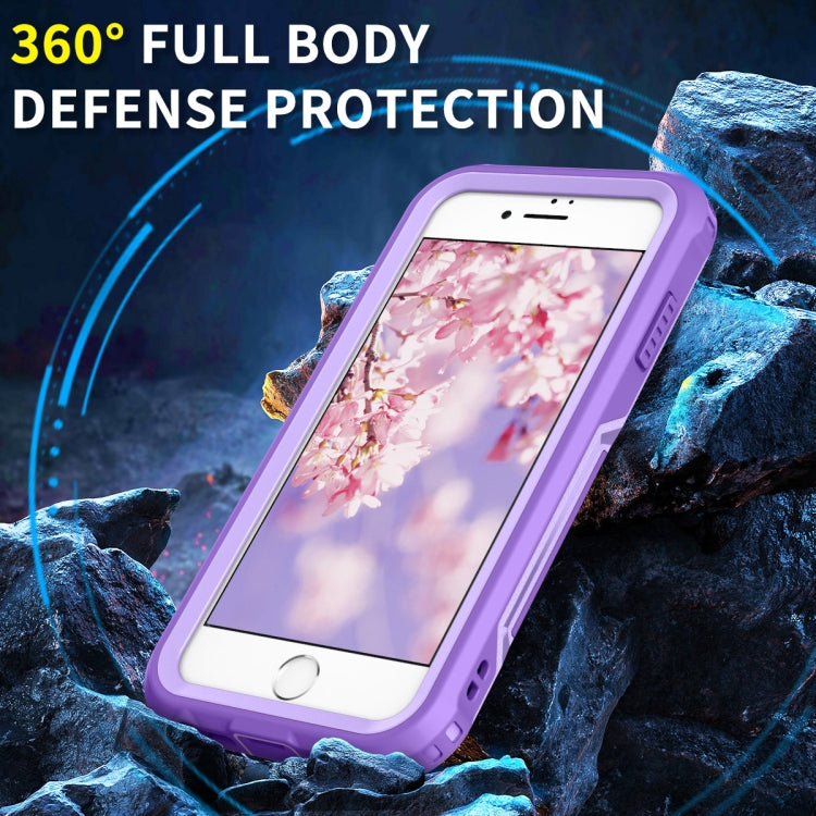 For iPhone 6 / 7 / 8 / SE 2020 3 in 1 PC + TPU Shockproof Phone Case