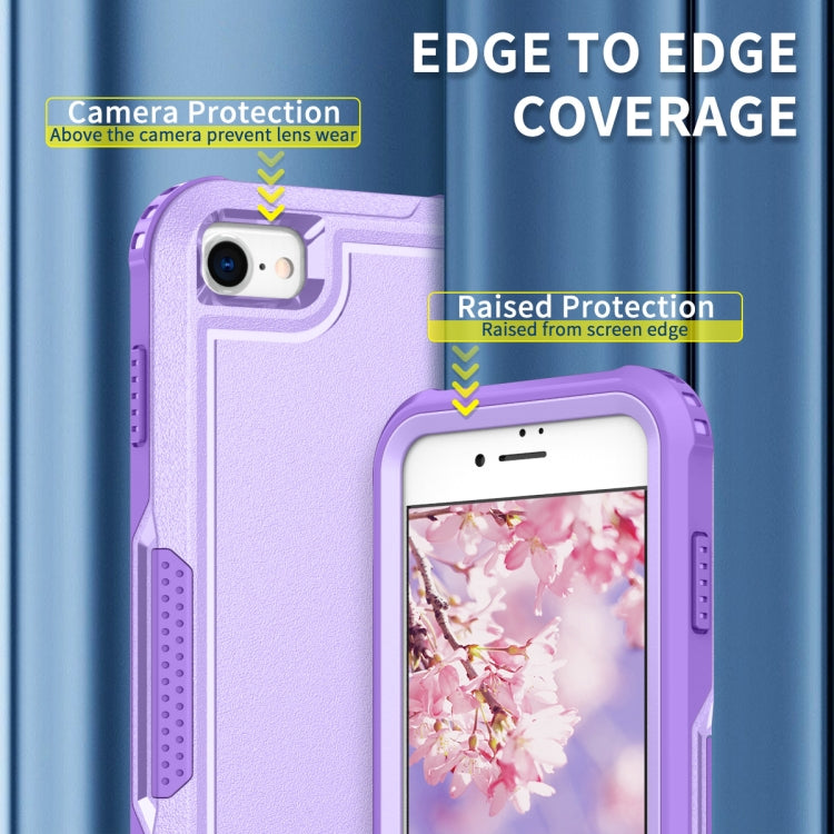 For iPhone 6 / 7 / 8 / SE 2020 3 in 1 PC + TPU Shockproof Phone Case