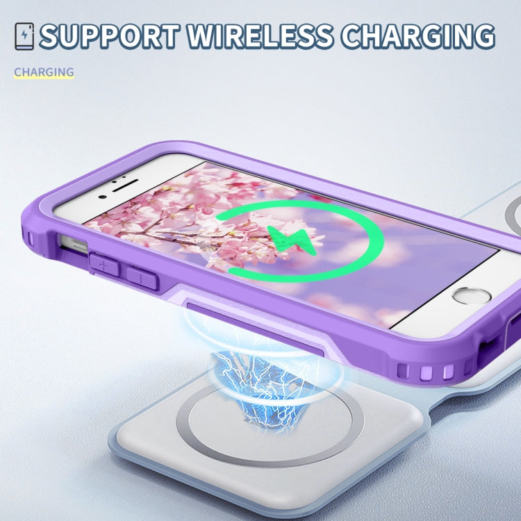 For iPhone 6 / 7 / 8 / SE 2020 3 in 1 PC + TPU Shockproof Phone Case