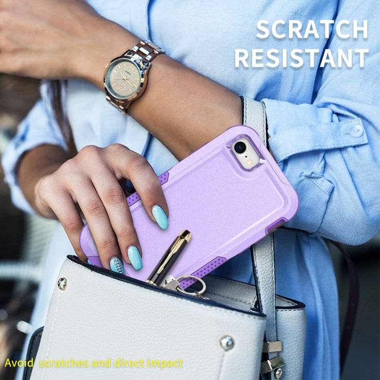 For iPhone 6 / 7 / 8 / SE 2020 3 in 1 PC + TPU Shockproof Phone Case