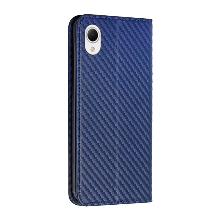 For Samsung Galaxy A23e Carbon Fiber Texture Magnetic Flip Leather Phone Case